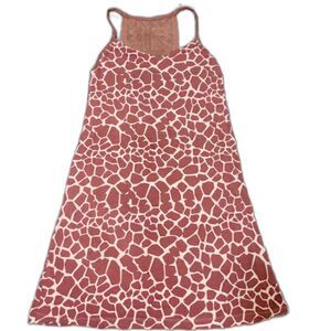 SOMA Nightgown M Giraffe Print Lace Back Shelf Bra Romantic Loungewear Mobwife